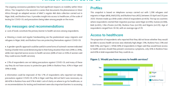 Refugees’ and migrants’ access to health services in West Africa in times of COVID-19