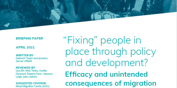 “Fixing” people in place through policy and development?