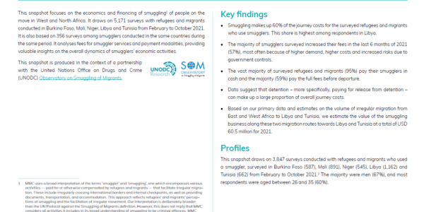 Financing of human smuggling in West and North Africa