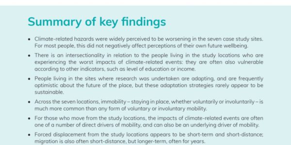 Climate and mobility case studies
